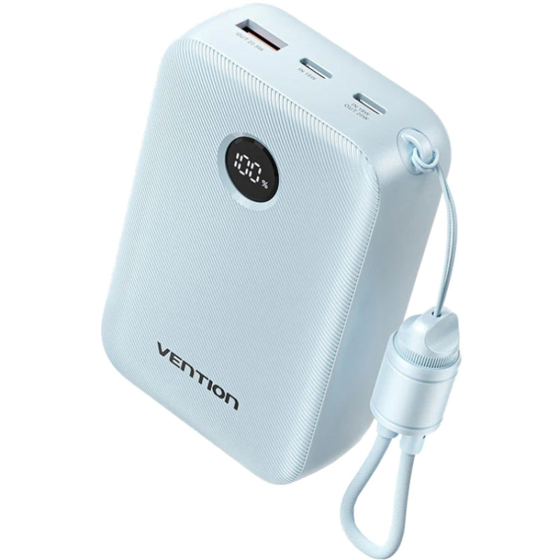 УМБ Vention 20000mAh 22,5W PD,QC, USB-A,2xUSB-C In/Out Blue
