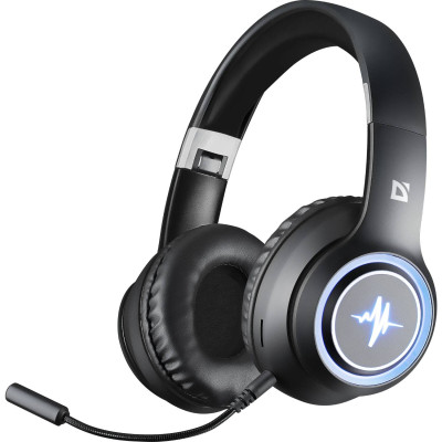 Гарнітура Defender FreeMotion B571 Bluetooth+3,5мм, гнучкий мікрофон, LED, Black