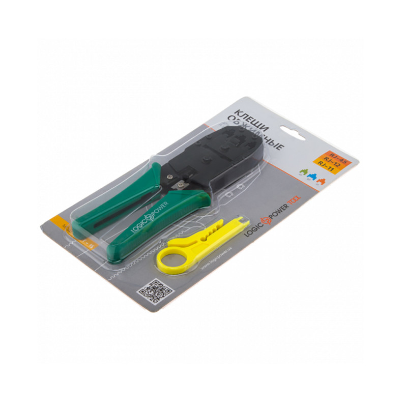 Обжимка RJ-11/RJ-12/RJ-45, гумові ручки, LPT-15