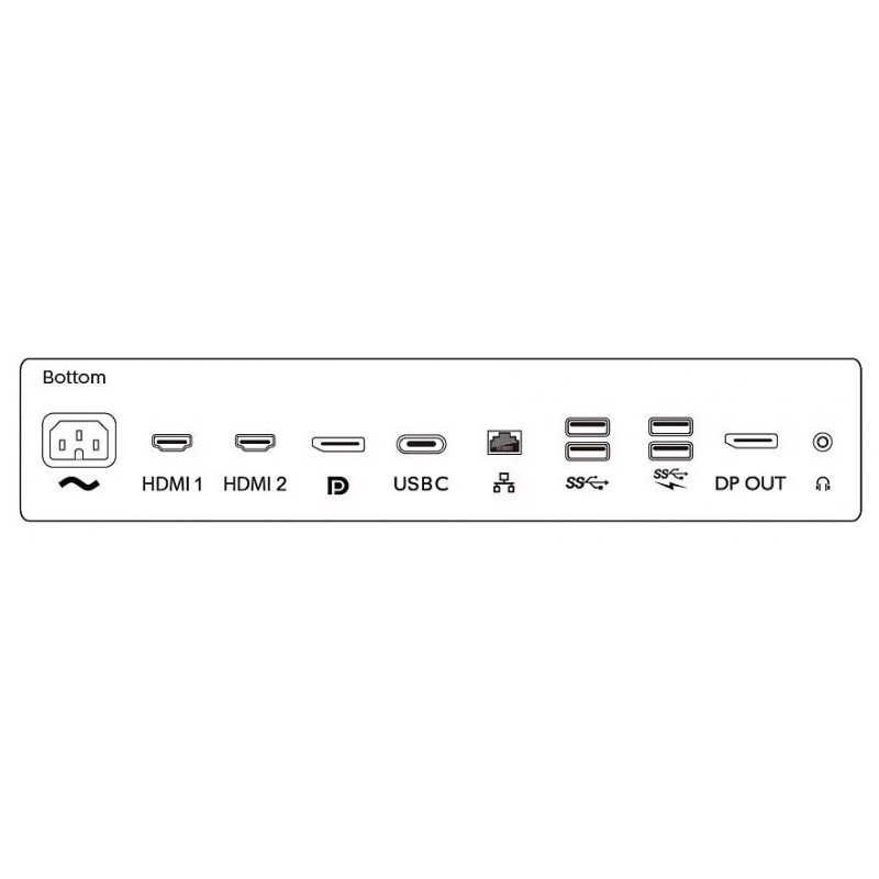 Монітор TFT 31.5" Philips 329P9H, IPS, 4K UHD, USB-C 3.1, HDMI (2.0)x2, DPx2, RJ45, webcam, колонки, чорний