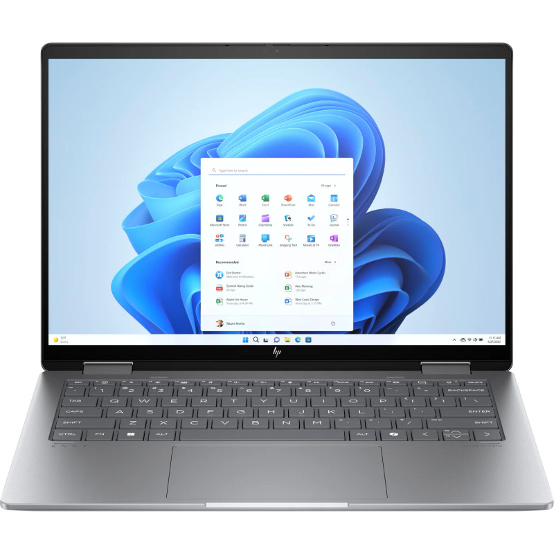 Ноутбук HP Envy x360 14-fc0024ua 14" WUXGA IPS Ts,300n,5MP/Ultra 5-125U(4.3)/16Gb/SSD512Gb/Intl Graphic/W11H (A0NL5EA)
