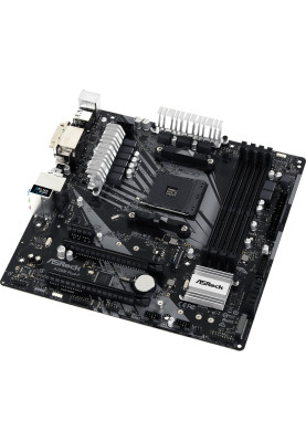 Материнська плата ASRock A320M PRO4-F (AM4/A320, 4*DDR4, HDMI/DVI/VGA, 2xPCI-Ex16, 4xSATAIII, RAID, 2xM.2, Glan, 8ch, mATX)