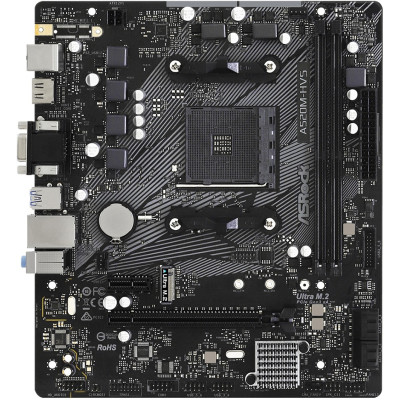 ASRock A520M-HVS (AM4/A520, 2*DDR4, PCIex16, D-Sub/HDMI, 4xSATAІІІ, M.2, GLan, 8ch, mATX)