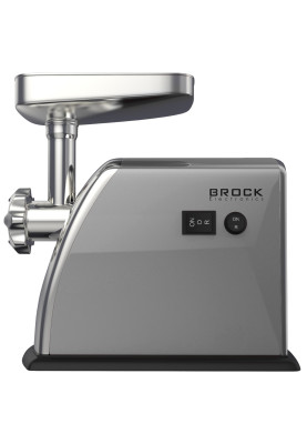 М'ясорубка BROCK  MG 1601 SS 1400Вт/2кг/хв/реверс/3 решітки/насадка для ковбас/кеббе/3 терки/срібна