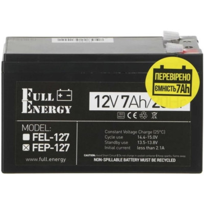 Акумуляторна батарея Full Energy 12V-7.0Ah, AGM