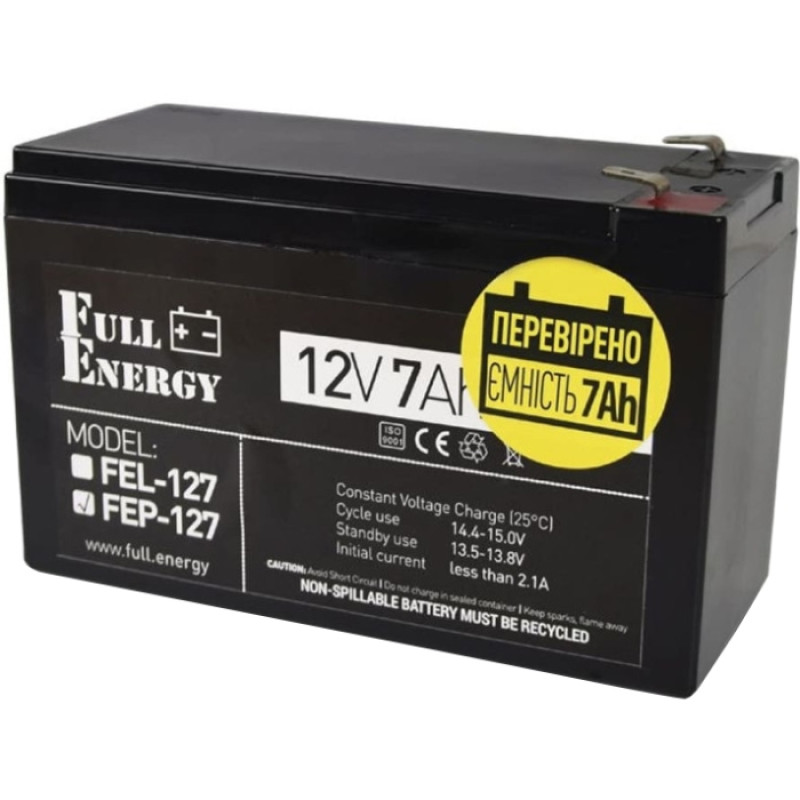 Акумуляторна батарея Full Energy 12V-7.0Ah, AGM