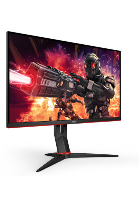 TFT 23.8" AOC 24G2ZU/BK, IPS, 240Hz, 0.5 ms, 2xHDMI, DP, 4 x USB 3.0, Pivot, колонки, чорний з черво