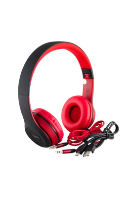 Навушники з мікрофоном Havit HV-H2575BT Bluetooth, чорно-червоні
