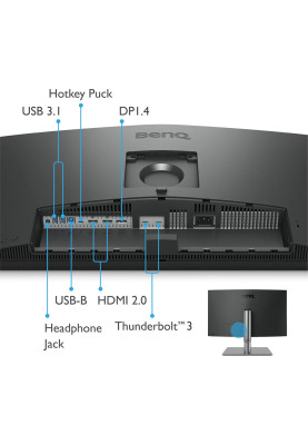 TFT 27" BenQ PD2725U, IPS, 4K UHD, DHDR400, 2xHDMI, DP, 2xThunderbolt 3 (USB-C), USB-hub, HAS, кол.