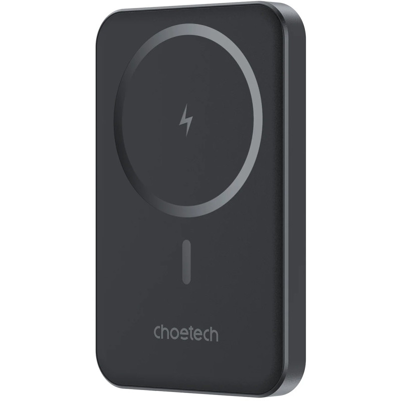 УМБ Choetech Magnetic Wireless 5000mAh 20W PD Qi-15W USB-C In/Out, тонкий, Black