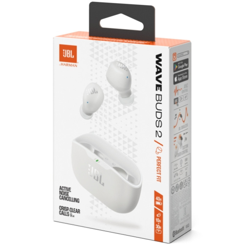 Навушники TWS JBL Wave Buds 2 White JBLWBUDS2WHT