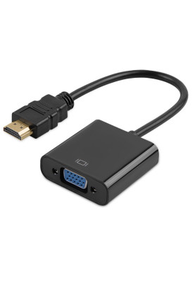 Перехідник HDMI M-VGA F чорний (без звуку) OEM