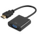 Перехідник HDMI M-VGA F чорний (без звуку) OEM