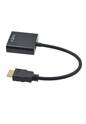 Перехідник HDMI M-VGA F чорний (без звуку) OEM