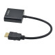 Перехідник HDMI M-VGA F чорний (без звуку) OEM
