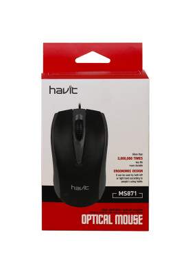 Мишка Havit MS-871, 1200dpi., 3кн., чорна