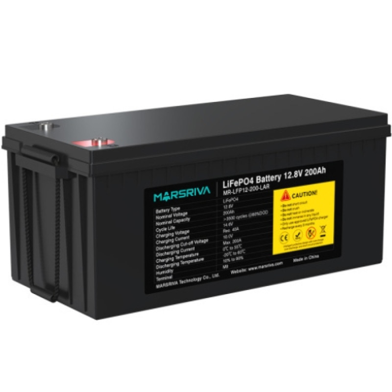 Акумуляторна батарея Marsriva LiFePO4, 12,8 V/200Ah, version 3