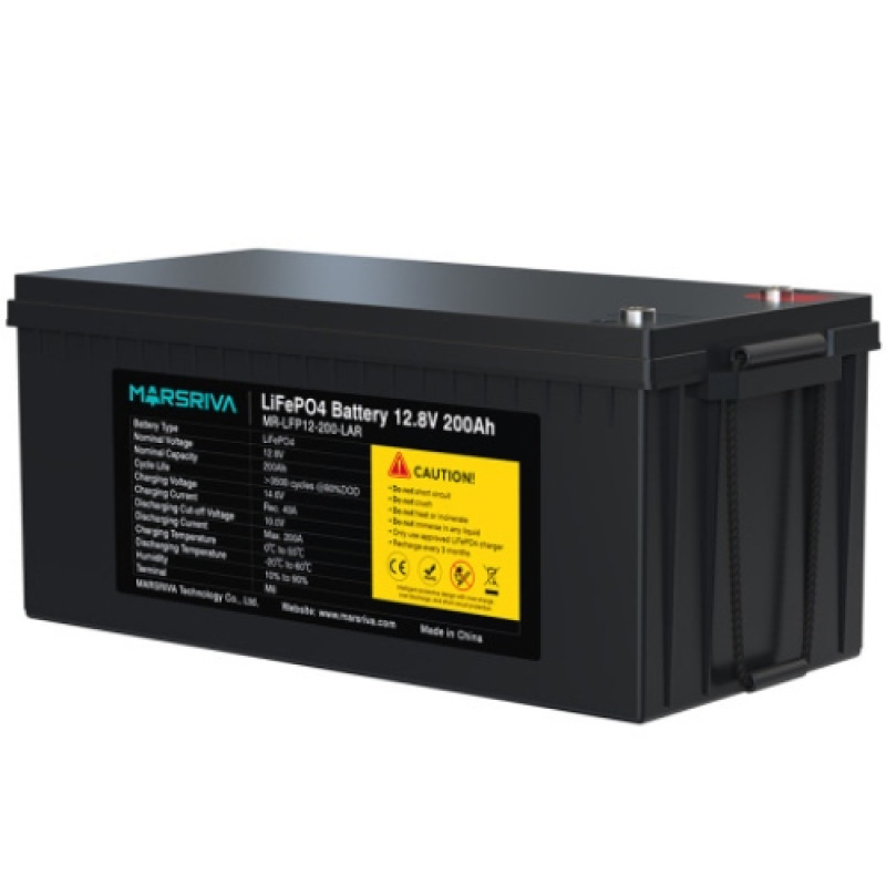 Акумуляторна батарея Marsriva LiFePO4, 12,8 V/200Ah, version 3