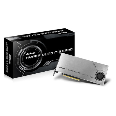 Адаптер ASRock HYPER QUAD M.2 CARD 4xHyper M.2 -> PCIe Gen4 x16
