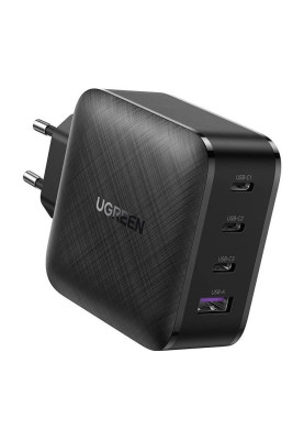 Зарядний пристрій 4xUSB 65W (3xType-C+USB A QC3 SCP FCP AFC) GAN Charger чорний CD224 Ugreen