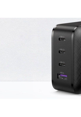 Зарядний пристрій 4xUSB 65W (3xType-C+USB A QC3 SCP FCP AFC) GAN Charger чорний CD224 Ugreen