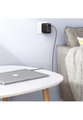 Зарядний пристрій 4xUSB 65W (3xType-C+USB A QC3 SCP FCP AFC) GAN Charger чорний CD224 Ugreen