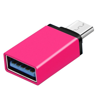 Перехідник USB3.1 Type-C-USB 3.0 AF (OTG) Pink