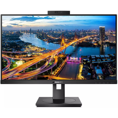 TFT 23.8" Philips 242B1H, IPS, VGA, DVI-D, DP, HDMI, Cam, USB, pivot,  колонки, чорний