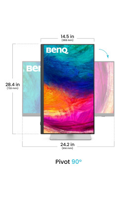TFT 27" BenQ PD2730S, IPS, 5K, HDMI, DP, USB-C, USB-hub, HAS, Pivot, кол., білий