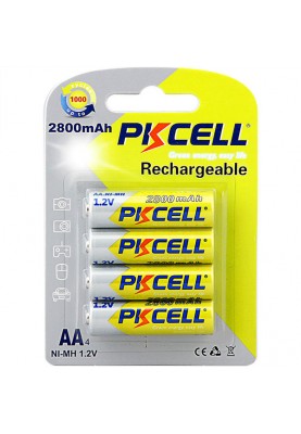 Акумулятор AA 2800mAh, 1.2V Ni-MH, rechargeable battery, PKCELL, 4pcs/card