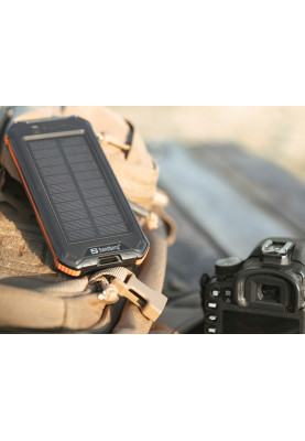 УМБ сонячна Sandberg 3in1 10000 mAh, UPS mode, 2.1A USB, Type-C/Micro USB OUT IP54, ліхтарик