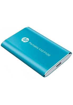 SSD external, USB 3.2 Gen1 Type-C  500Gb, HP P500, TLC, Blue, синій, Retail
