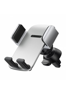 Автомобільне кріплення для смартфона 4.7-6.7" Gravity Control Clamp (На решітку) Baseus Срібне