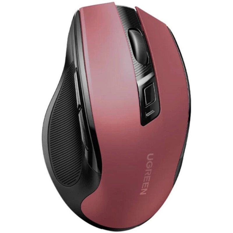 Мишка UGREEN 2.4GHz MU006 бездротова, Bluetooth, 4000dpi., 4кн.,Silence Design, Червона