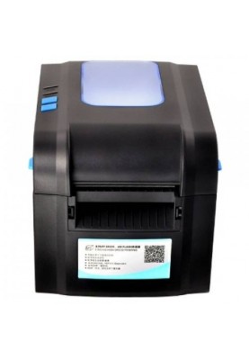 Друкарка етикеток Xprinter XP-370B (термодрук, 152 мм/с, стрічка 82 мм, 203 DPI, USB+Serial, чорний)