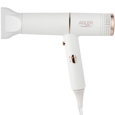Фен Adler AD 2278 white 1400Вт/ 2 швидкості/ хол.обдув/ темп.режимів-2/іонізація/ насадки - 1 шт. Фен Adler AD 2278 white 1400Вт/ 2 швидкості/ хол.обдув/ темп.режимів-2/іонізація/ насадки - 1 шт.