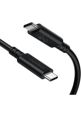 Кабель USB4.0 Thunderbolt Type-C M-M, 0,8 м, Gen 3 100W 40Gbps 8K@60Hz Choetech