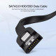 Кабель UGREEN SATA 3.0 F/F, чорний, 50см, US217 чорний