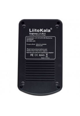 Зарядний пристрій LiitoKala Lii-NL4, 4x(NiMH/NiCd) + 1*9V(крона)