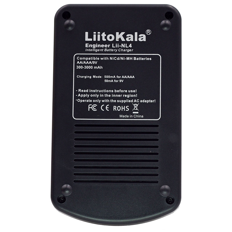 Зарядний пристрій LiitoKala Lii-NL4, 4x(NiMH/NiCd) + 1*9V(крона)