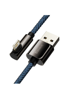 Кабель USB AM-Lightning M, 1 м, 2.4A, 90° Синій, Legend Series Elbow CACS Baseus