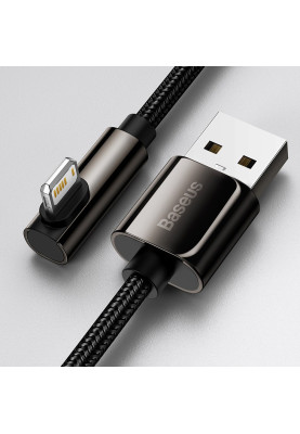 Кабель USB AM-Lightning M, 1 м, 2.4A, 90° Синій, Legend Series Elbow CACS Baseus
