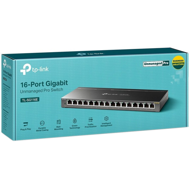 Комутатор TP-Link TL-SG116E, 16port 10/100/1000Base