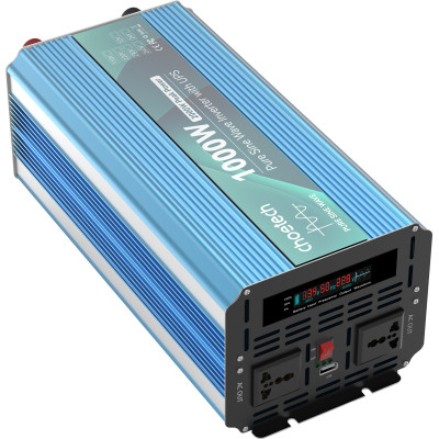 Інвертор Choetech з зарядкою, функція ДБЖ 12\220V 1000Вт, чиста синусоїда