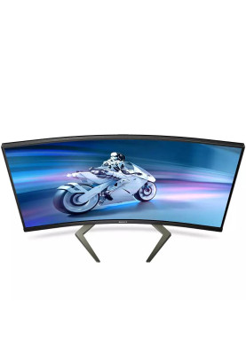 TFT 31.5" Philips 32M1C5500VL, QHD, VA, вигнутий, 165Hz, 1ms, 2хHDMI, DP, чорний