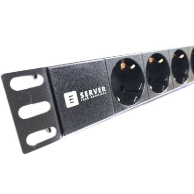 Фільтр мережевий 220В, 9 розеток, 19`, 1U, 10А., без вимикача, шнура, алюмінієвий корпус