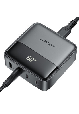 Зарядний пристрій 4xUSB 65W (2xUSB-C + 2xUSB-A) Gan Z6 Fast Charger Acefast