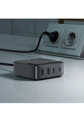Зарядний пристрій 4xUSB 65W (2xUSB-C + 2xUSB-A) Gan Z6 Fast Charger Acefast