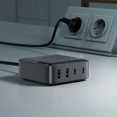 Зарядний пристрій 4xUSB 65W (2xUSB-C + 2xUSB-A) Gan Z6 Fast Charger Acefast
