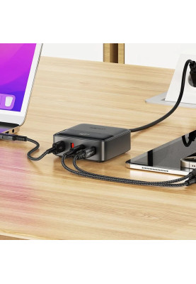 Зарядний пристрій 4xUSB 65W (2xUSB-C + 2xUSB-A) Gan Z6 Fast Charger Acefast